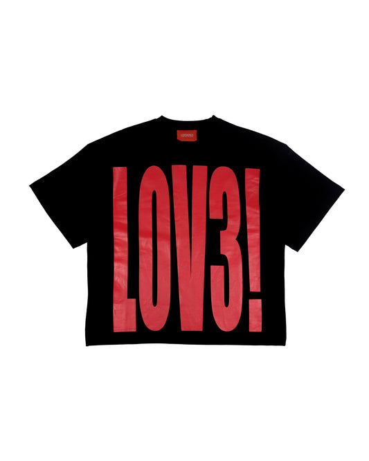 L0V3! Cropped T-Shirt black