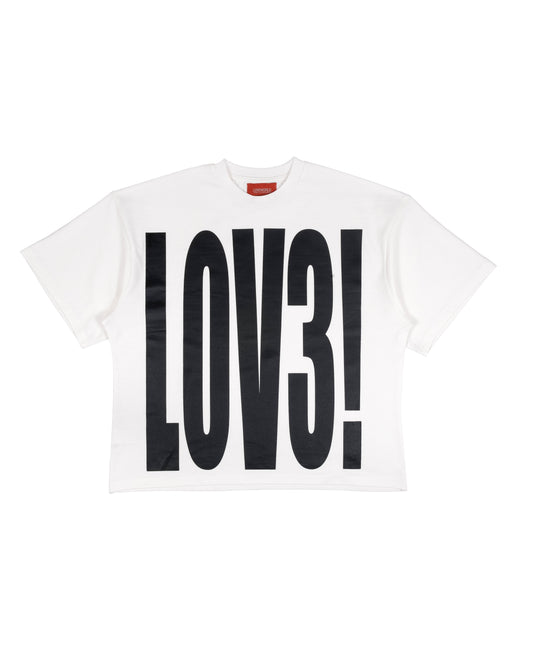 L0V3! Cropped T-Shirt white